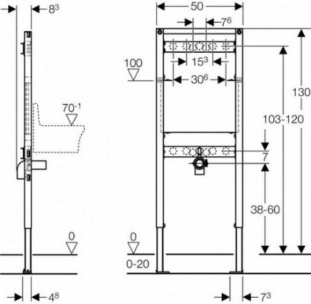 Duofix Montageelement fr Waschtisch