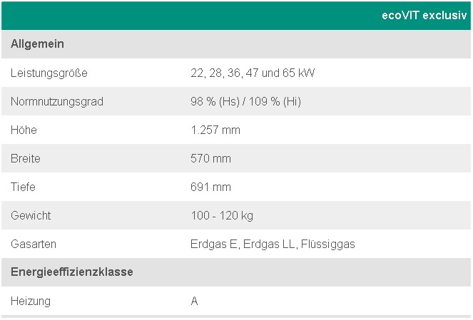 Vaillant Gas-Brennwertkessel ecoVIT exclusiv VKK