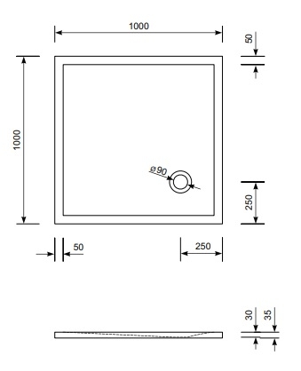 Duschwanne Flat-Corner