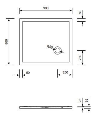 Duschwanne Flat Corner E