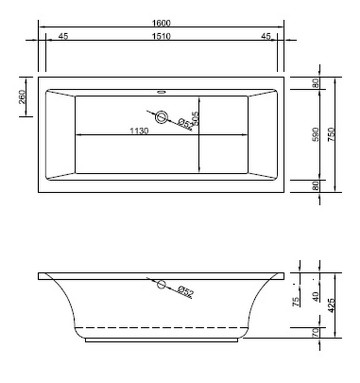 Badewanne Modell Malibu Eco