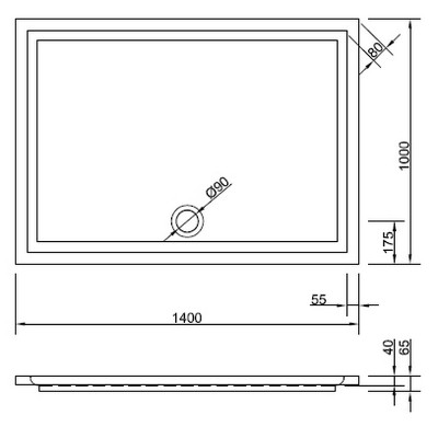 Duschwanne Mariana 140 x 100