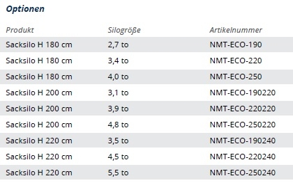 NMT Holz-Sacksilo f�r lose Ware