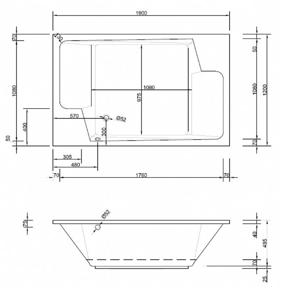 Badewanne Modell Saragossa